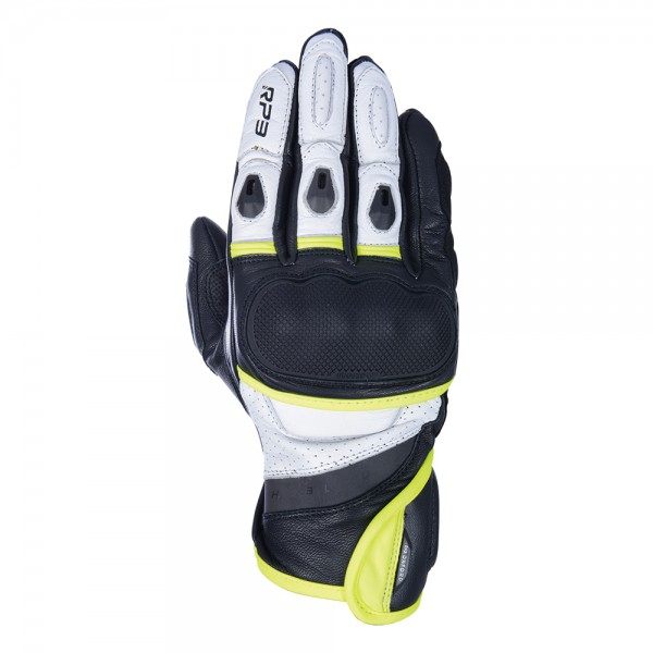 Oxford Oxford RP-3 2.0 Short Sports Gloves Black White & Fluo